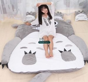 Dorimytrader Japon anime totoro uyku tulumu büyük peluş yumuşak halı yatak kanepe ile pamuk dy610676237600