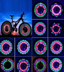 30 Mönster Bike Light Bicycle Wheel Light Double Display Flash 32 RGB LED Light Bicycle Spoke Lamp Night Riding Cycling Lighting9048214