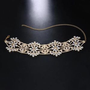 Designer Fashion Jewelry Big Brand Exagerated Diamond Flower Neckchain Collar Chain