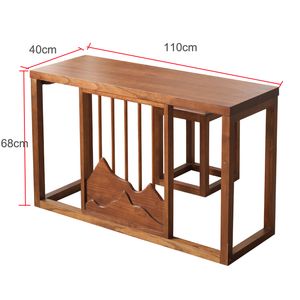 110x40x68cm Asiatiska antika solid Paulownia Wood Piano Table Pall Set Rectangle Guqin Table för vardagsrumsmöbler
