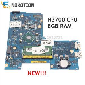 Płyta główna Nokotion Brand New CN0F77J1 0F77J1 F77J1 dla Dell Inspiron 5552 5452 Laptop Motherboard AAL14 LAC571P z N3700 CPU+8GB RAM