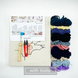 Kit de bordado de agulha de perfuração de fios macios de fios macios para iniciantes para iniciantes crianças artesanato de artes de artes de costura de farol de farol