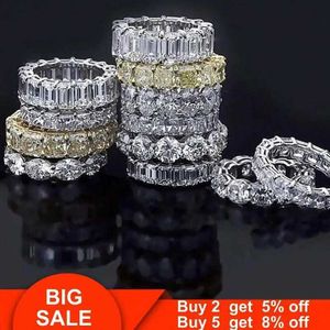 Bandringe 2020 Eternal Promise Ring 925 Sterling Silber Zirkon Verlobung Ehering Herren Fingerparty Schmuck J240410