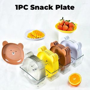 Plates 1PC Creative Snack Plate Spit Bone Dish Multifunctional Dessert Nut Fruit Cake Kitchen Tray Tableware Gadgets