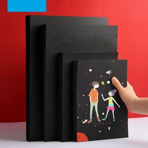 黒い水彩紙カードスケッチペインティングペーパーカードカード子供diyオフィスエンベロープスクラップブッキングレターギフト材料