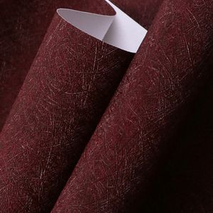 Modern Red Silk Texture Wallpaper Plain Solid Color Living Room Wall Paper Bedroom Simple Tv Background Wall Cover Hotel Office