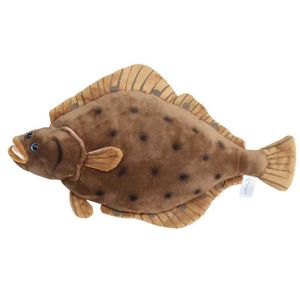 Peluş Bebekler Gerçekçi Atlantik Flatfish Doldurulmuş Hayvan Peluş Oyuncak Gerçekçi Atlantik Flatfish Hayvan Peluş Simülasyon Hayvan Bebeği J240410