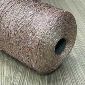 HOT 500G Natural Summer Ice Silk Beautiful Shiny Colorful Sequin Yarn för stickning DIY Fancy Crochet Weaving Sewing Thread X5230