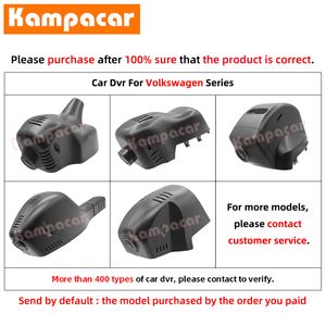 Kampacar VW17-F Traço de traço 4K 2160P Camera Camera Recorder para Volkswagen 76mm VW Passat B8 Golf 7 8 Taos Magotan CC Teramont Car DVR