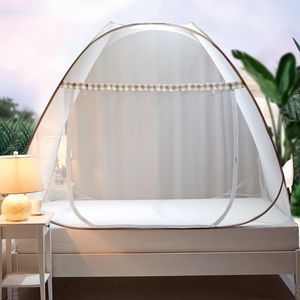 Bärbar automatisk pop-up myggor Netinstallationsfri fällbar studentbunk andas nettning tält säng tak heminredning