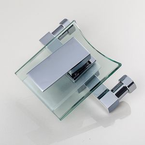 Monite Waterfall Glass Badrum Duschkran Solid mässing Badkran Mixer TAP med handduschhuvudduschkranar Set