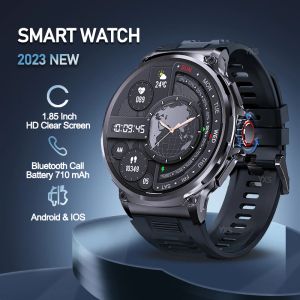 Zegarki 1,85 cala Smart Watch Mężczyźni 710MAH Bateria Długość gotowości Bluetooth Call Smartwatch 2023 Nowy fitness Watch Sport Tracker Andriod iOS