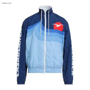 Casablanc Jacket Designer Casa Blanca Casual Coat Long Sleeve Track Jacket Casa Blanca Man Wave Shell Sport Luxury Breathability Outwears Casablanc 2486