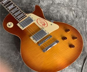 カスタムショップr9 les tiger flameポールエレクトリックギターemsギターguitrra3526547