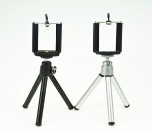 Universal Rotação Mini Suporte de suporte de tripé de metal com clipe de telefone para câmera de telefone celular para iPhone samsung8217302
