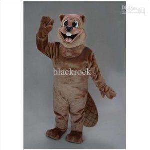 Trajes de mascote mascote fantasias de espuma beaver desenho animado de natal vestido de chiques mascote de halloween traje yzzb