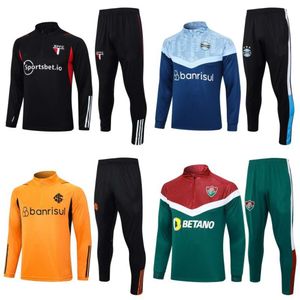 Soccer Sets/tracksuits Men's Tracksuits New Brazil Flamenco Corinthian Cruzeiro s o Paulo Da Gama Long Sleeved Football Training Set