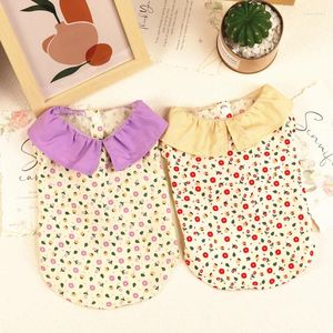 Dog Apparel Doll Collar Floral Vest Clothes Pet Spring Summer Section Teddy Puppy Cat Clothing Small Shirt