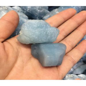 Arti e mestieri naturali aquamarine quarzo cristallo ruvido pietra pietra pietra di gemma di pietre cure minerali per la produzione di gioielli33312215 drop dhot5