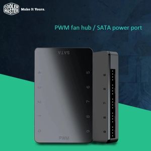 ハブクーラーマスター1〜10 4pin sata pwm cpuクーラーケース冷却ファンケーブルハブスプリッター