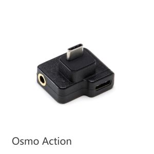 Acessórios para DJI OSMO ACTION ADAPTOR de 3,5 mm/adaptador USBC Uso para microfone externo de 3,5 mm