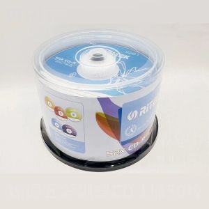 Диски Ritek пять цветов CDR Blank Disks Записываемые 700 МБ 80min 52x 50 CD Диски