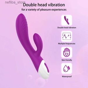 Outros itens de beleza da saúde G Spot gotal Dildo Female Vibrator Dual Vibração Clitoris de Estimulação Vagina Massagem Para Mulheres Masturbadoras Adultos Toys Adultos L410