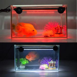 Akwarium LED LED LED 18/28/38/48 cm Klubka RGB Kolorowa podwodna zanurzka Light Light Wodoodporne oświetlenie 5050 SMD