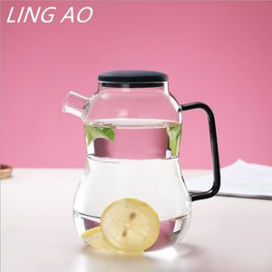Lingao Nordic Glass Högtemperaturbeständig, hushållens svala vattenflaska, vattenkoppset
