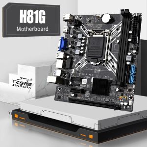 Motherboards Jingsha H81 Moderkort LGA1150 Support DDR3 RAM upp till 16 GB MATX USB2.0 SATA3.0 Dual Channels Memory HD Display VGA H81G