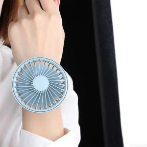 Gadgets 2020 New USB Rechargeable Cooling Watch Fan Lazy Personal Fan 3 Speed Wearable Sports Fan