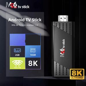 Kutu M96 RK3528 Android 13 Akıllı TV Stick 8K HD Çift Bant 2+16G Bluetooth 5.0 Medya Oynatıcı ve TV Alıcı Set Üst Kutusu