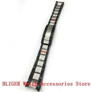 Assista Bands Bliger Suris Silver Surface com Black Comfort Strap 20mm Adequado para homens 40mm Sports Mechanical Sports Watchl2404