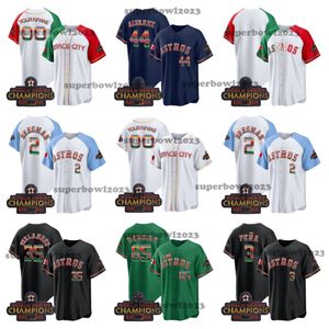 Mexico Astros 27 Altuve Baseball Jersey 44 Alvarez 3 Jeremy Pena Houstons Justin Verlander 2 Alex Bregmanframber Valdez 71 Josh Hader Jeff Bagwell Bryan Jose Abreu