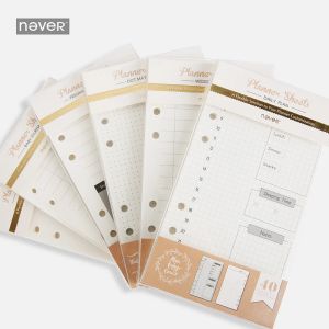 Notebooki Never Spiral Notebook Filler Papers A6 Planner Weekly Plan Grid Dot Line Insert Pages Diary Book Core 40 Arkusze Arkusze Arkusze Prywatne