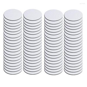 Table Mats 80PCS 4X4inch Round Blank Cup Mat Rubber For Sublimation Transfer Heat Press Printing