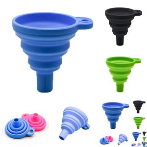 New Other Interior Accessories Car Universal Silicone Liquid Washer Fluid Foldable Portable Auto Engine Oil Petrol Change Funnel