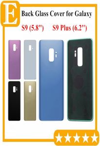 Caixa de tampa de vidro traseira da porta da bateria nova com substituição de adesivos adesivos para o Samsung Galaxy S9 G960 vs S9 Plus G965 10PCS1887966