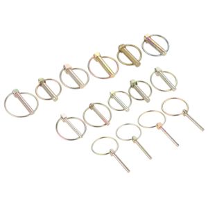 Dreld 10/5/2st Steel Heavy Duty Boat Lynch Pin Tractor Trailer Trucks Pin Ring Clips For Farm Trailers Trucks Mowers M4.5-M11