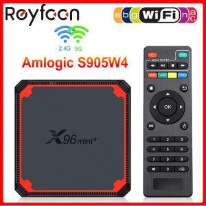 Box x96 mini plus tv box Android 9.0 Amlogic S905W4 Quad Core A53 5G Dual WiFi H.265 4K Supporto Google YouTube X96MI Player Media