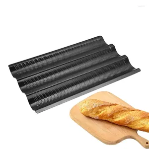 Bakningsverktyg French Bread Pan Tray For Oven Bake Mold 2/3/4 Slot Nonstick Loaf Toaster Tool Cooking Accessories