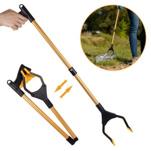 Behogar Foldable Handy Trash Claw Gripper Picker Pick Up Grabber Reacher Tool mit Magnet für Gärtenzüge Parks