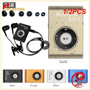 SPELARE 1/2PCS Waterproof Swimming Mp3 Player Stero Music Mp3 Walkman With FM Radio Clip FM Radio för att köra Riding Hifi Stereo Music