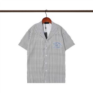 Summer Men's T-Shirt Designer Imprimir botão do cardigan Versão solta de manga curta Hawaiian Top de alta qualidade Eleglish's Swim Shirt Collection Size M-3xl #38