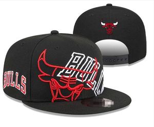 American Basketball "Bulls" Snapback Hats 32 Teams Luxury Designer Finals Champions Locker Room Casquette Sports Hat Strapback Snap Back Adjustable Cap b1