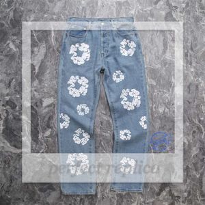 Denim Teers Jeans High Street Desinger Luxury Jeans Tryck Högkvalitativa Herrkvinnor Vintage 34 131