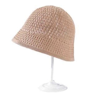 Summer Beach Fashion Pierine di moda Designer Cappello da donna Cappello a strato singolo Cappello a maglia per bacini da pesca cavo
