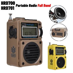 Rádio HRD701 HRD700 FM/MW/SW/WB/Am Digital Radio Digital Portátil Full Band Wireless Bluetooth Audio Receiver Music Player para casa de emergência