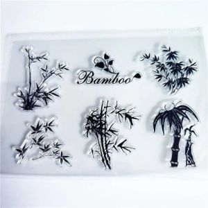 Bambu Forest Transparent Clear Stamps Silicone Seals Roller Stamp för DIY Scrapbooking Photo Album