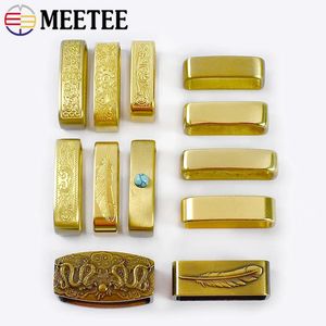 Mevzuat 1/2pcs 35/40mm Saf Bakır Kemerler Halkalar Tokes Deri Kemer Döngüler kanca tokası DIY zanaat bandı o Yüzük döngü toka aksesuarı